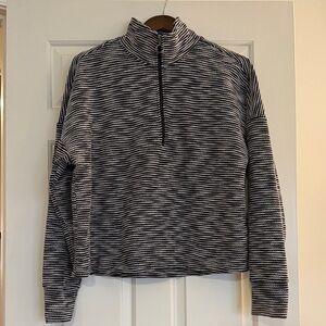 Sweaty Betty Rest Up Half Zip Striped Pullover